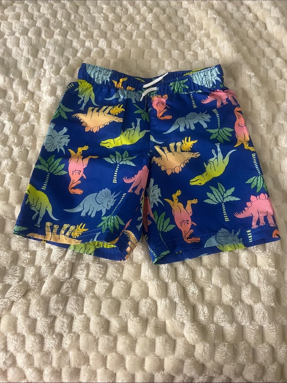 Old Navy Blue Dinosaur Print Swim Shorts